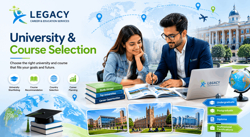 University & Course Selection